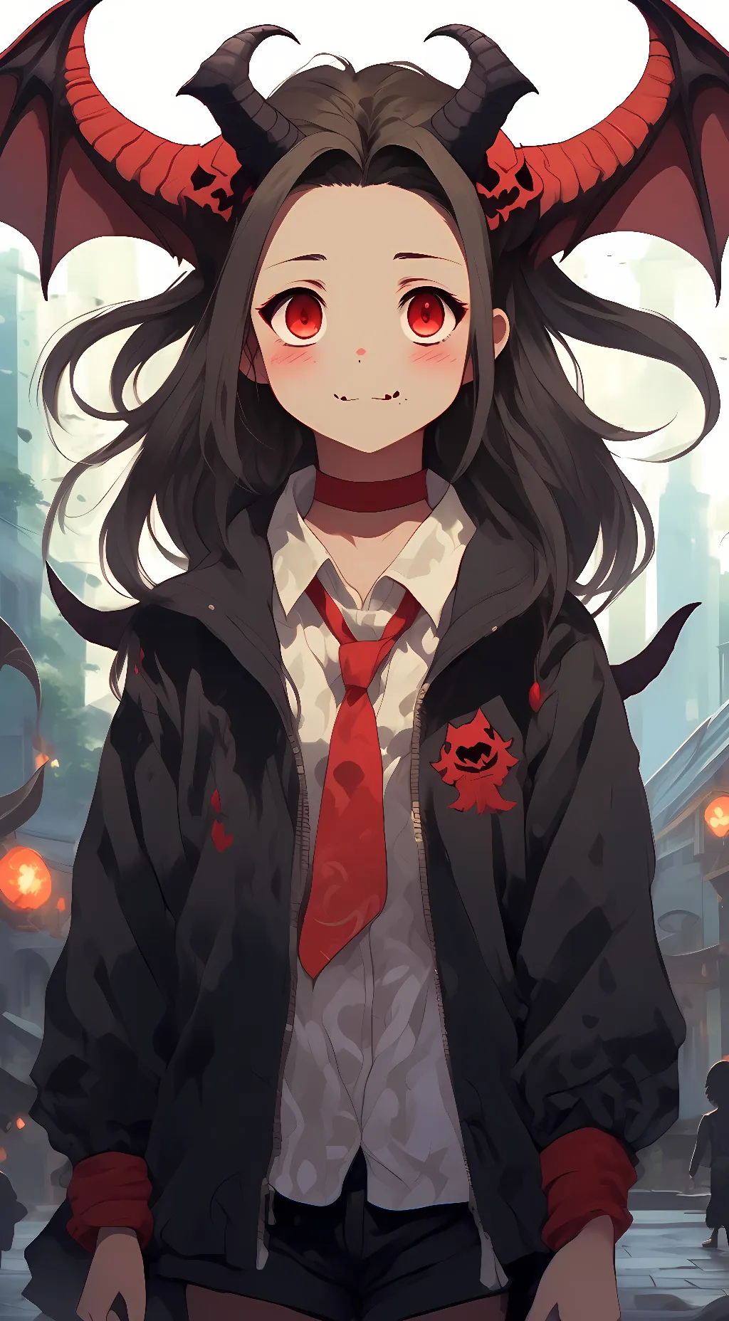 ai character: Nezuko background