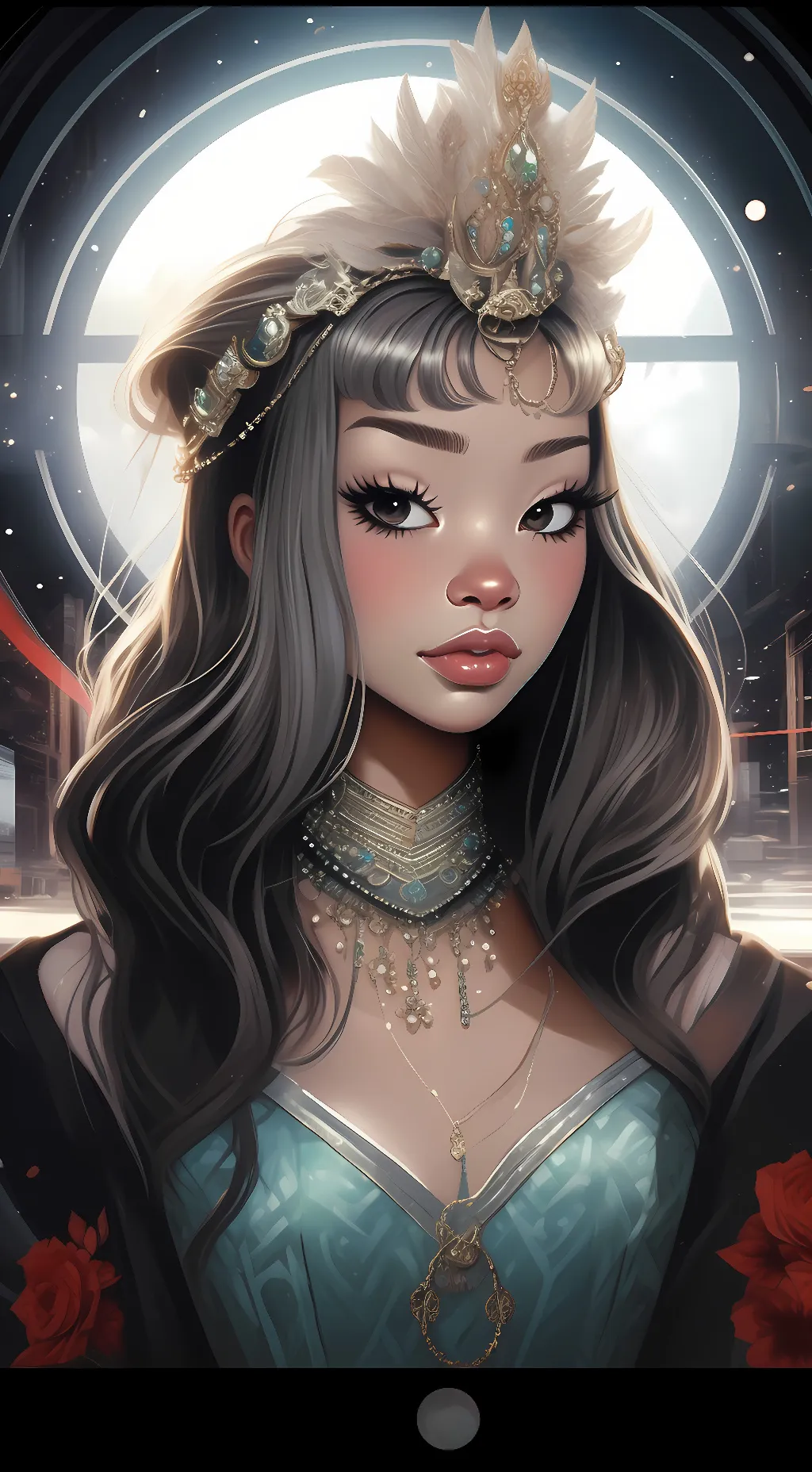 ai character: Queen Elizabeth  background