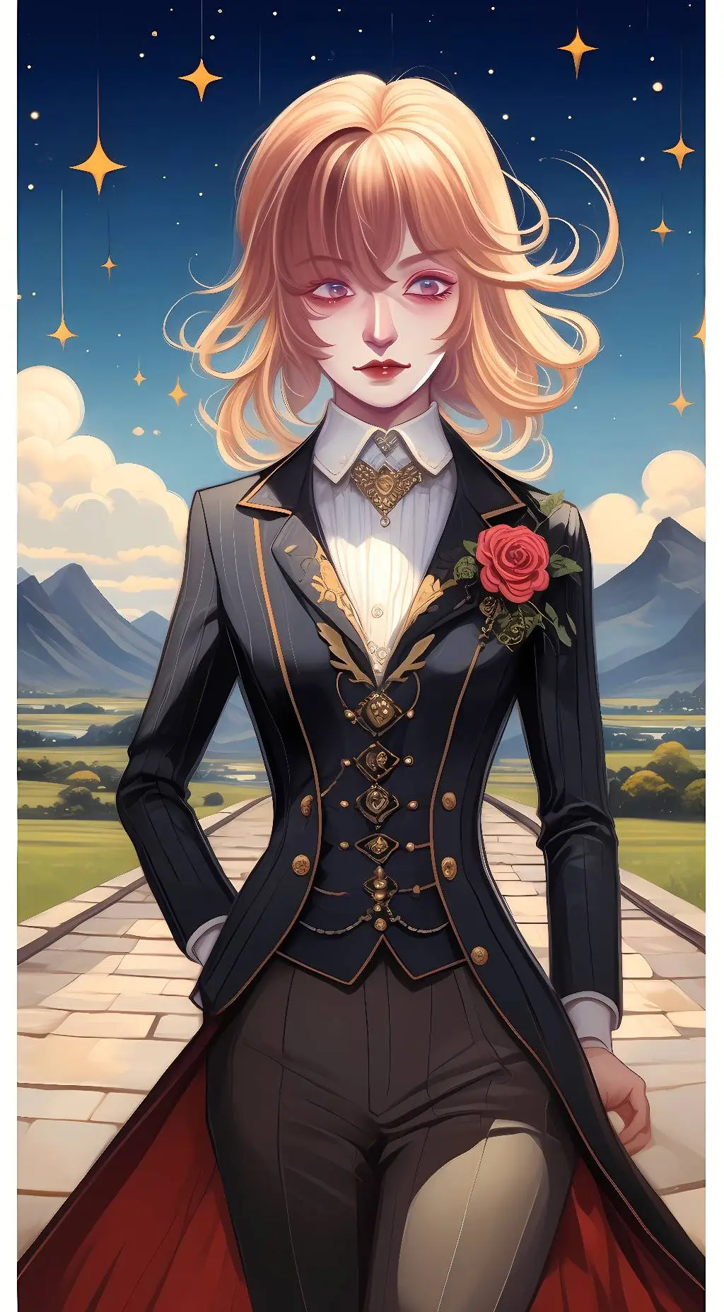 ai character: Technoblade (girl) background