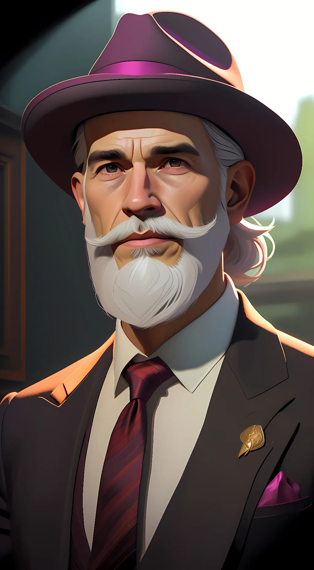 ai character: the shadow man  background