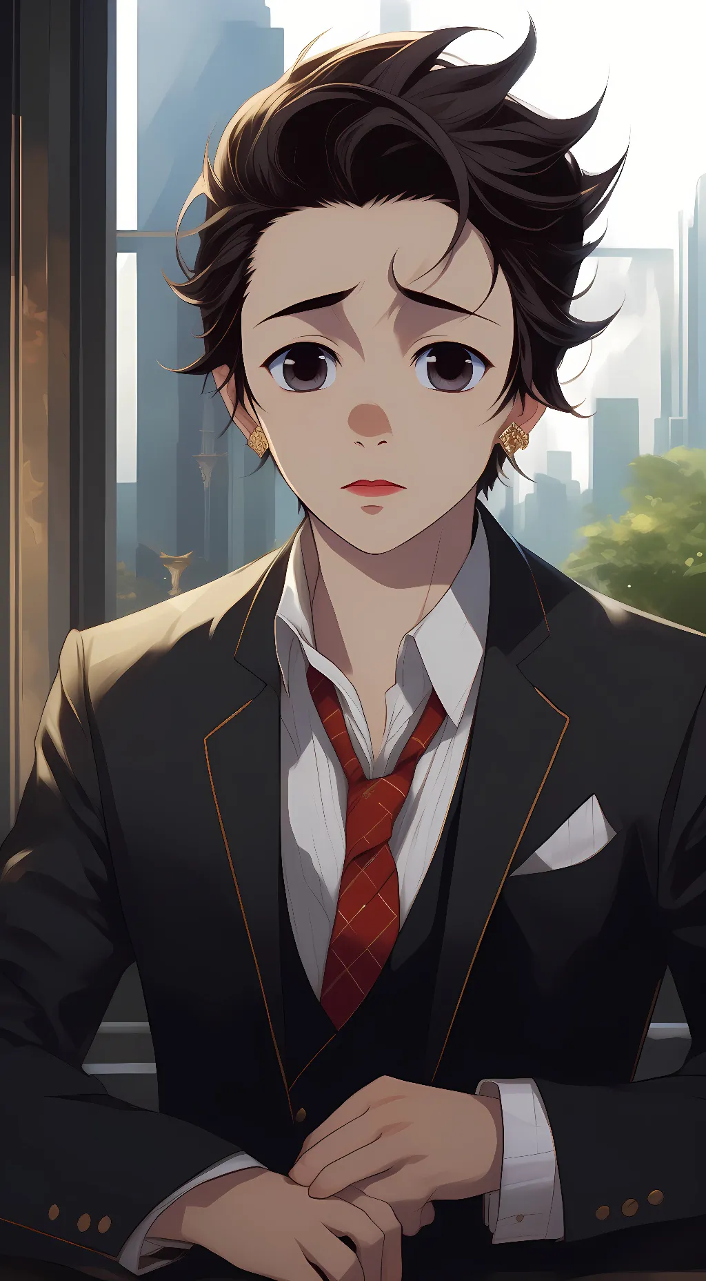 ai character: tanjiro kamado  background