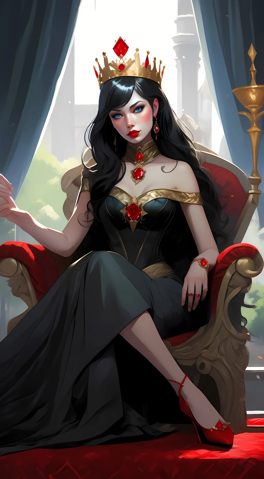 ai character: Queen Erica background