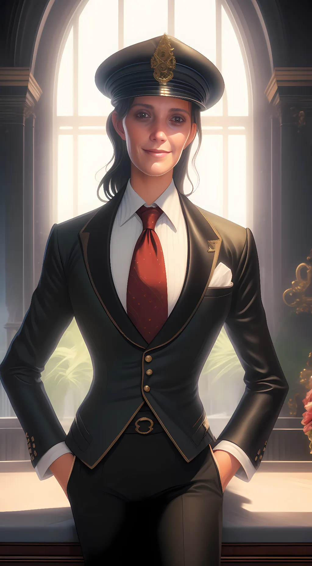 ai character: Sophia Gray background