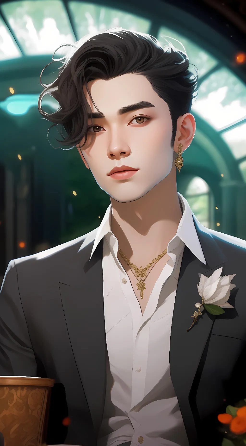 ai character: bakugo  background