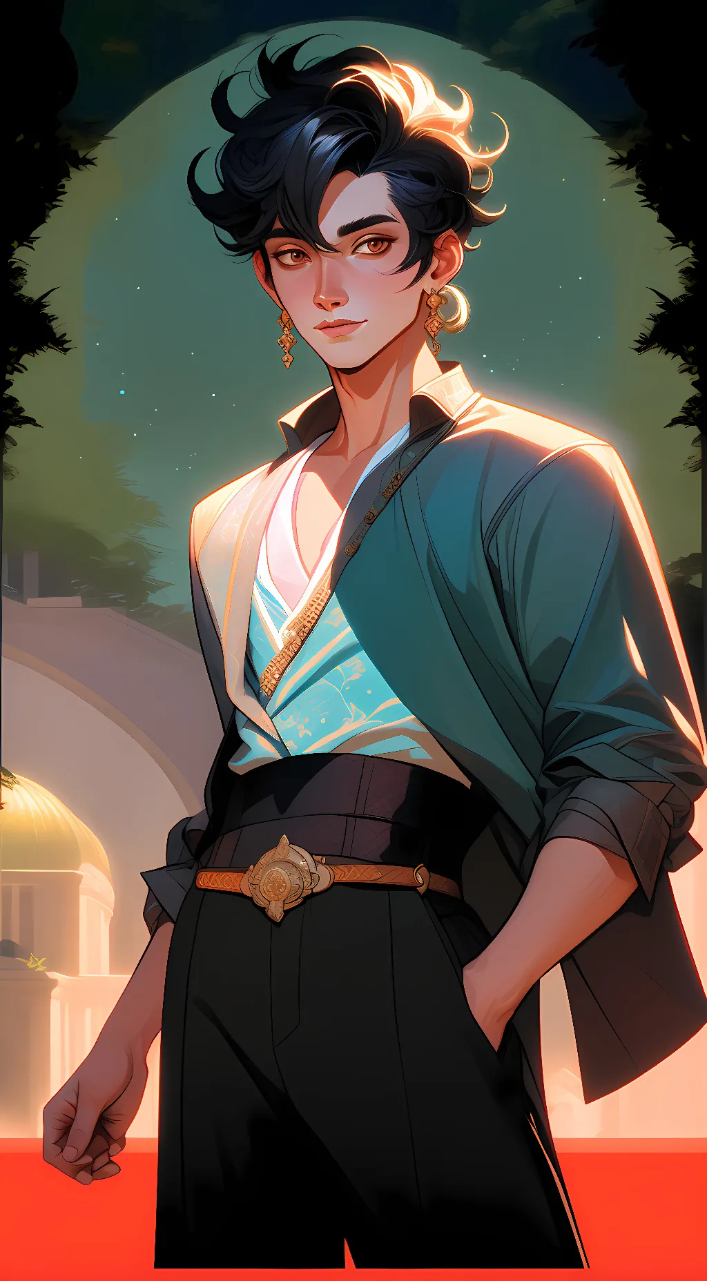 ai character: Hello Kitty. background