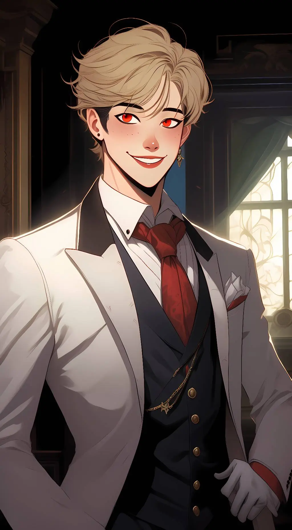 ai character:  creepy Tae Young background