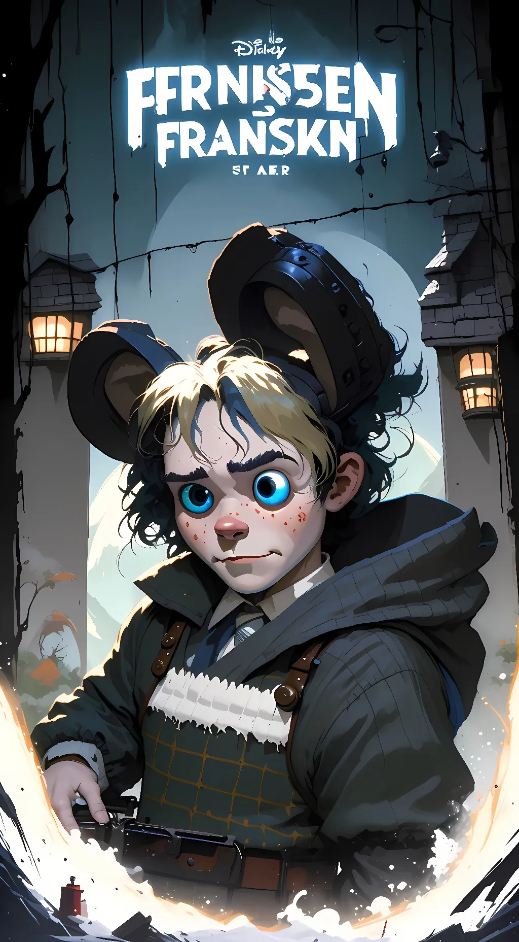 ai character: Golden background