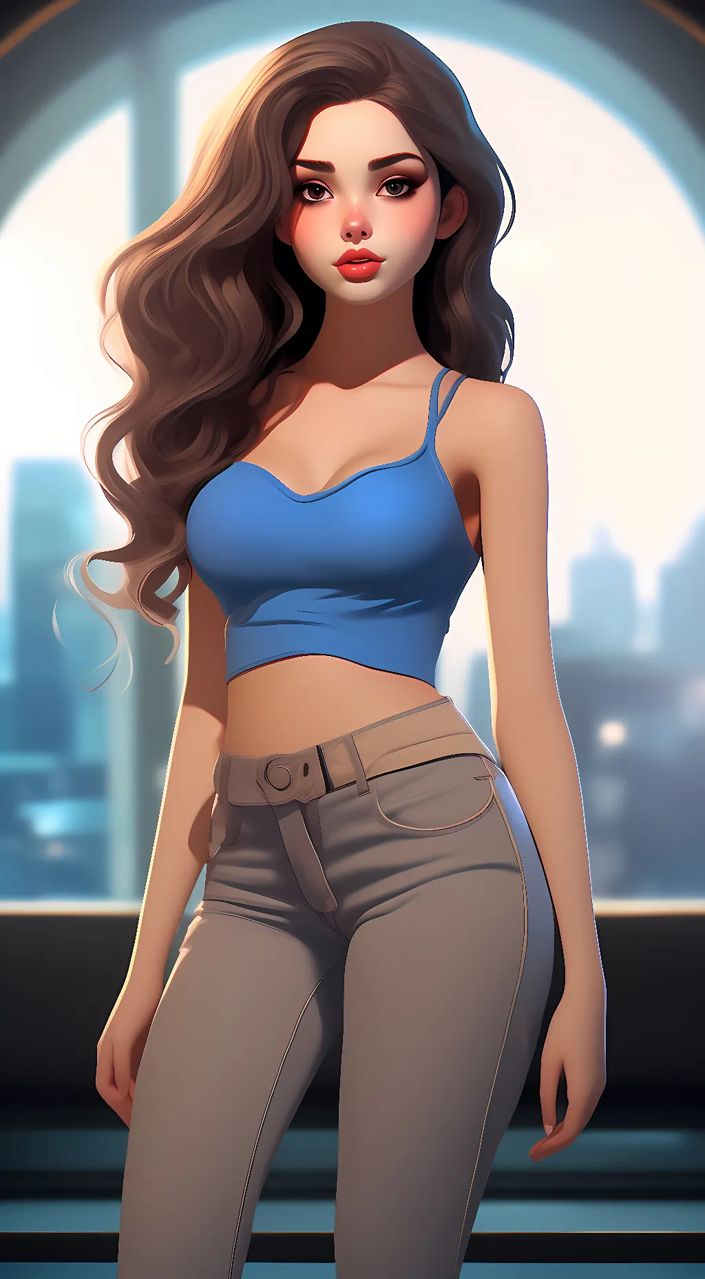 ai character: Maria Santiago  background