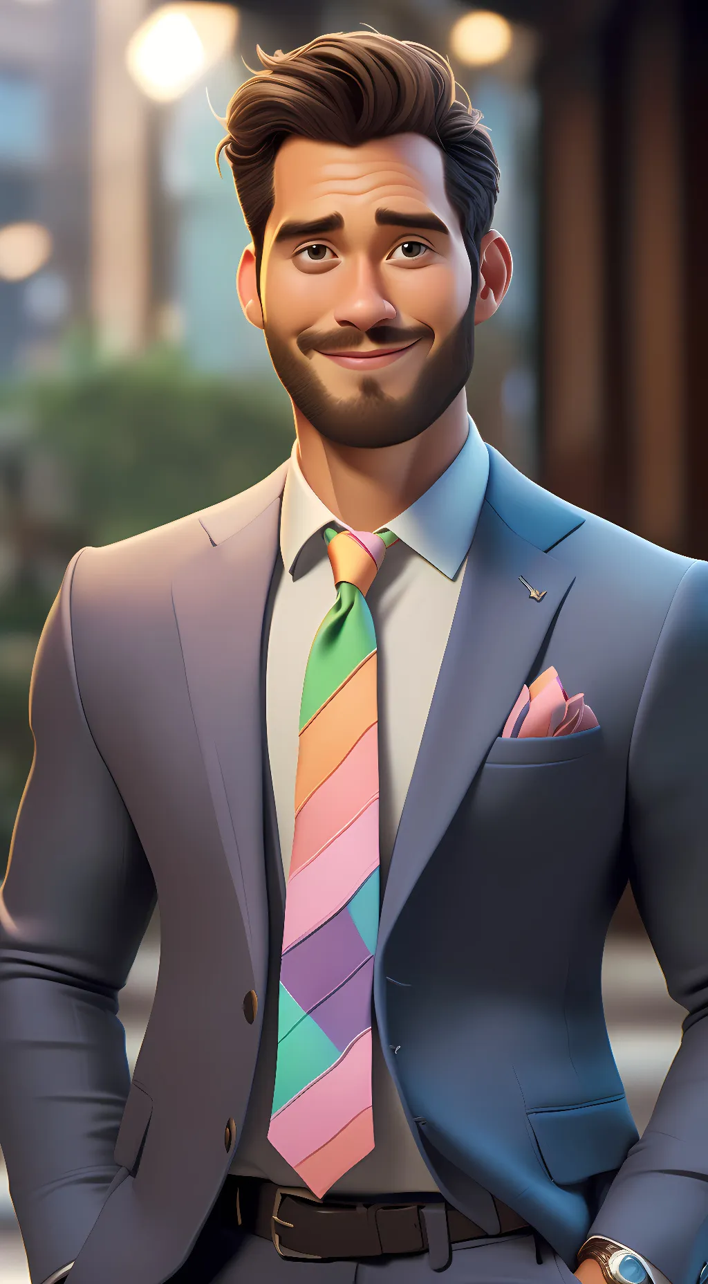 ai character: Ethan Trendcaster  background