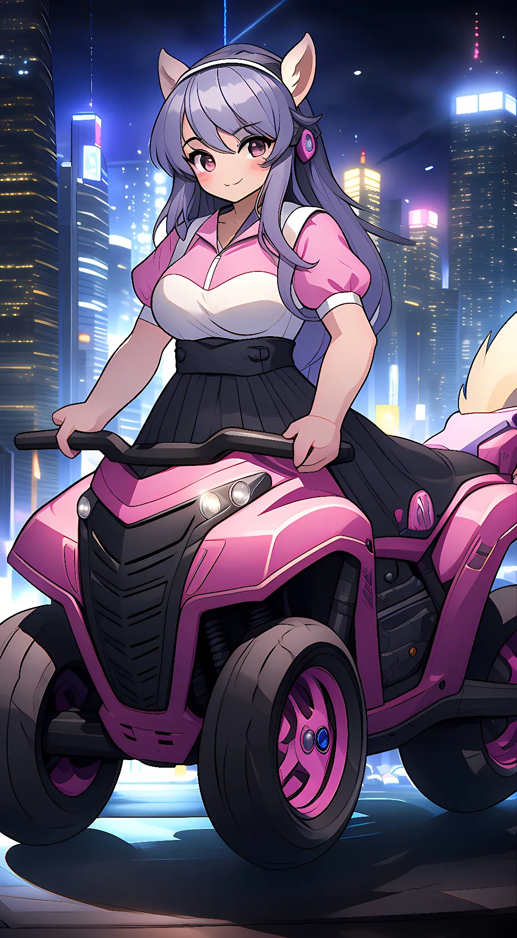 ai character: car maid background