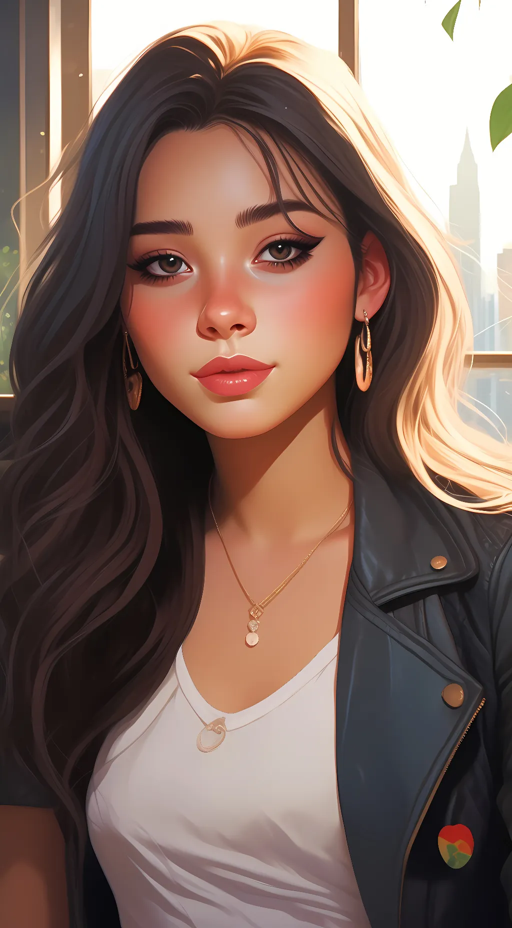 ai character: Oliva  background