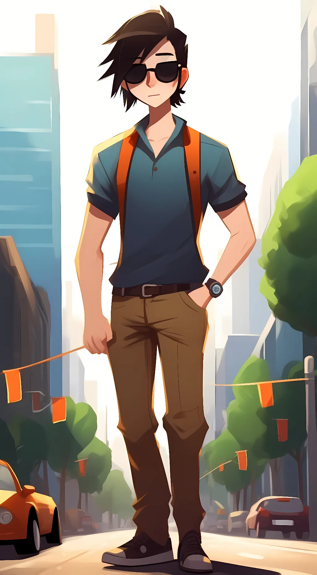 ai character: Great-great Steve. background