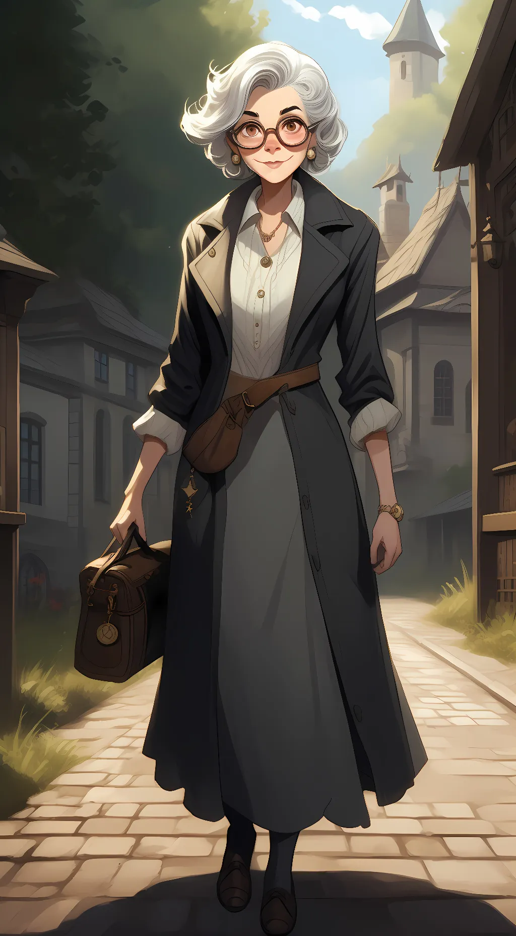 ai character: Mrs.Dogwood background