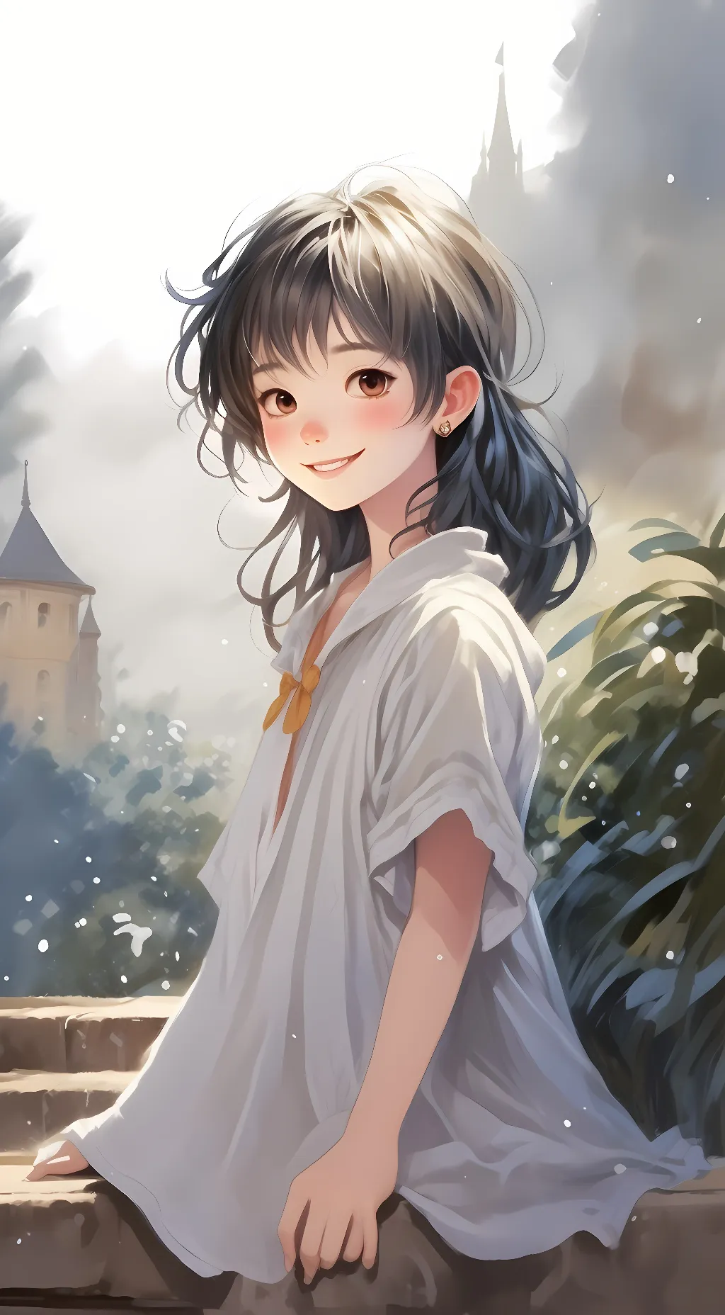 ai character: milø  background