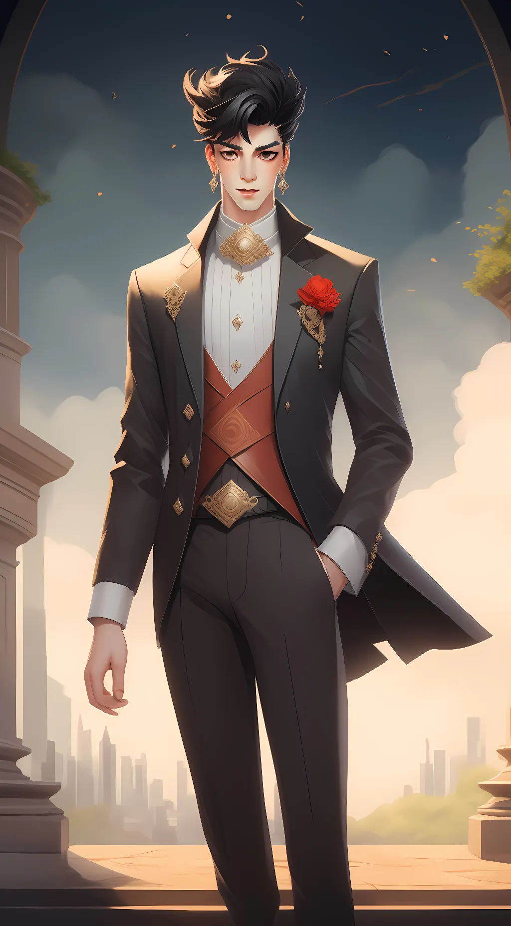 ai character: goko  background