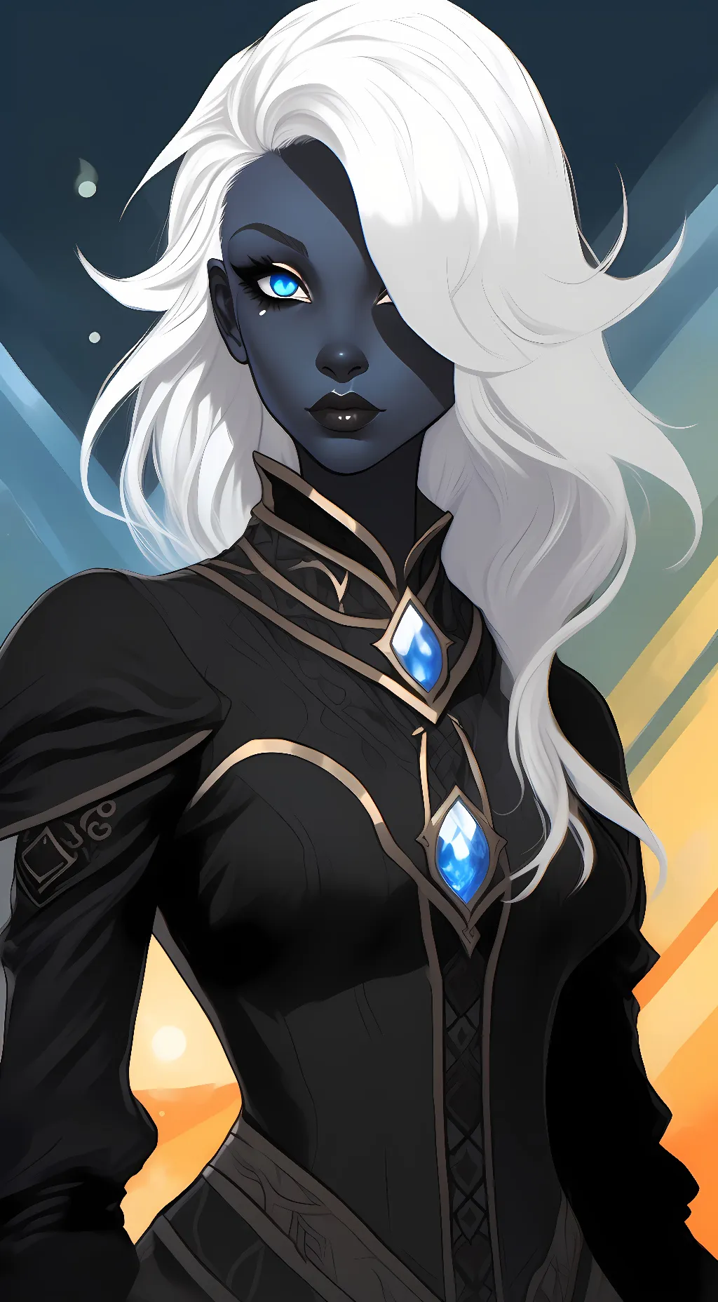 ai character: Krystal Nightwing background