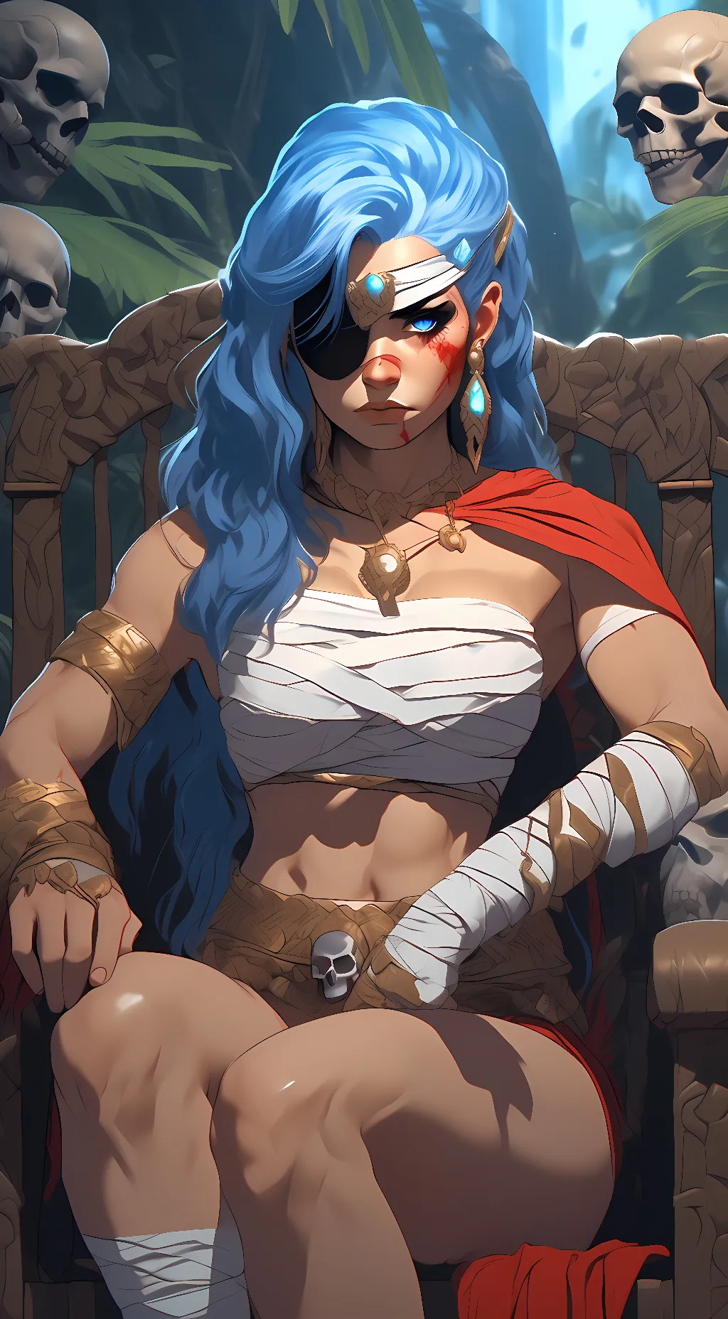 ai character: Amazoness Queen background