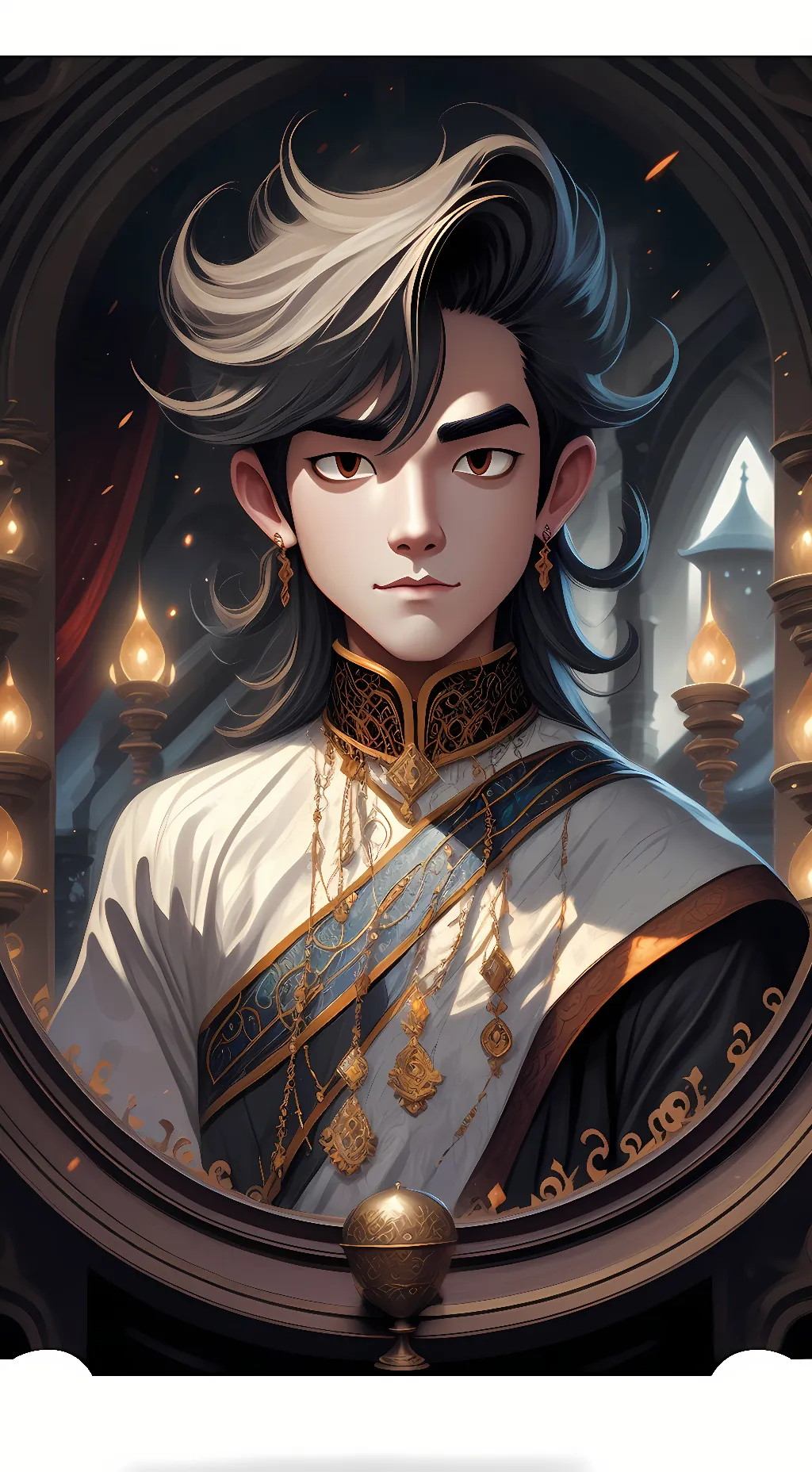 ai character: Moonlight background