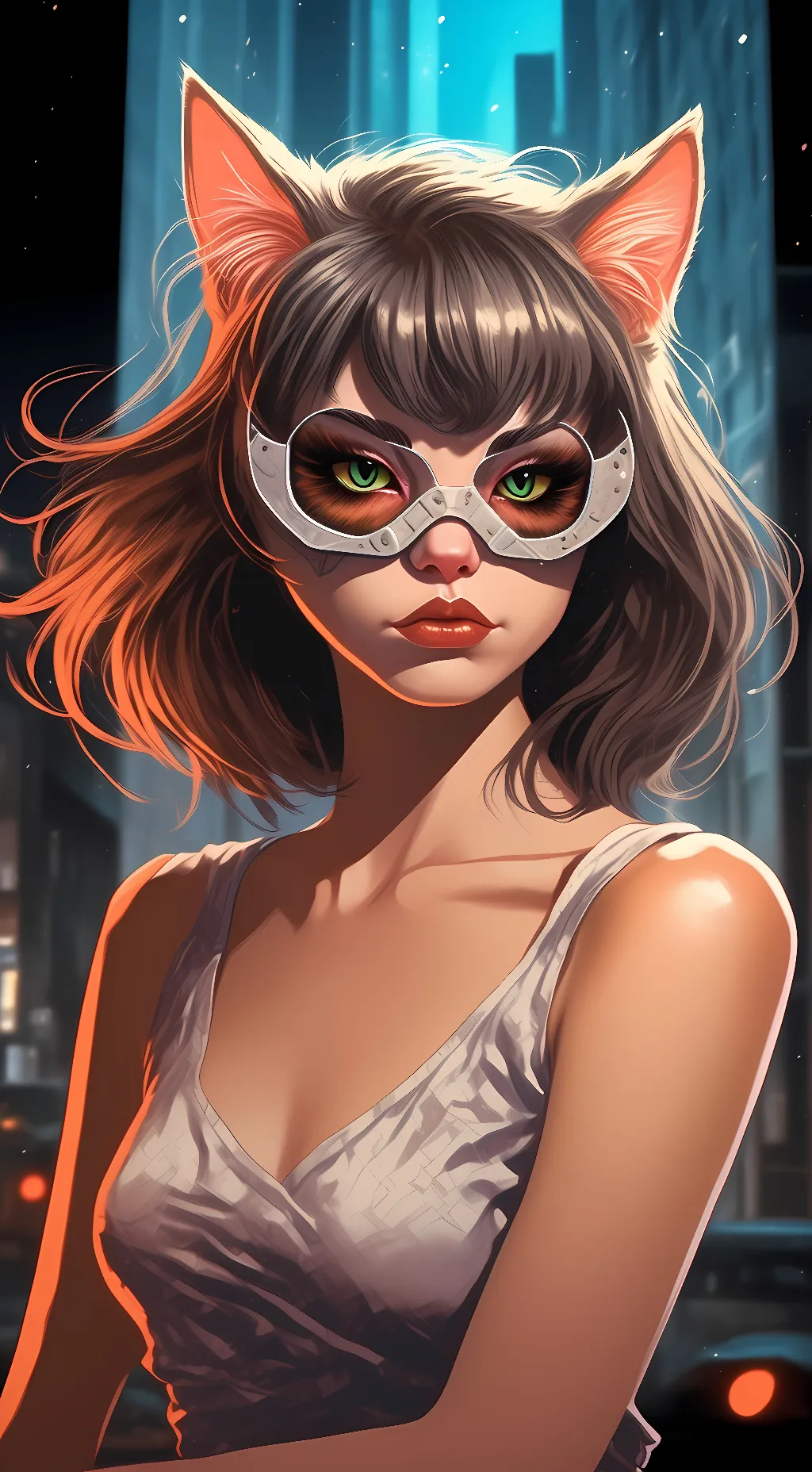 ai character: Super Retro Kitty  background