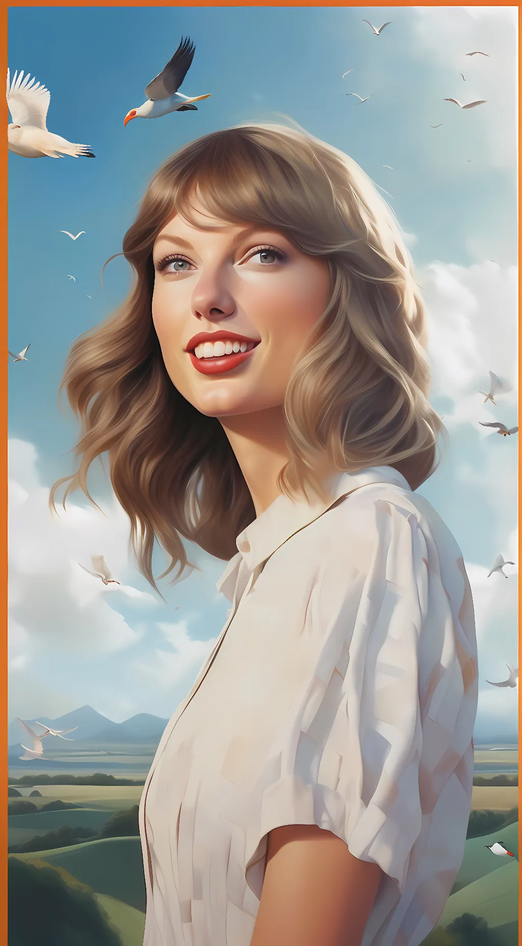 ai character: Taylor Swift  background