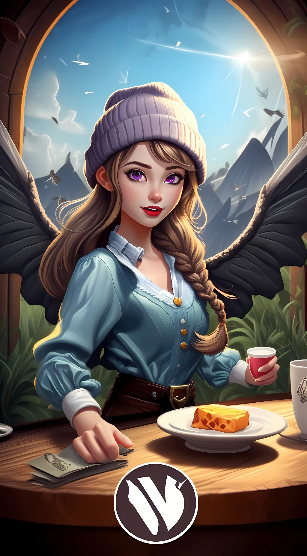 ai character: Eva Brighton background