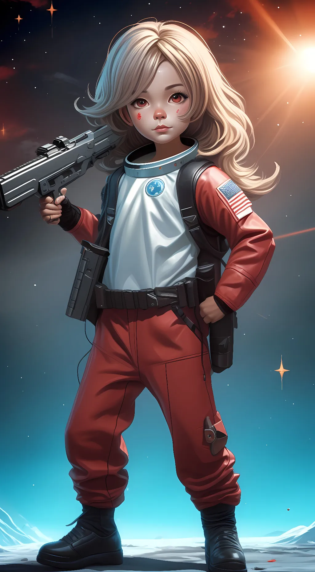 ai character: AMONG US background