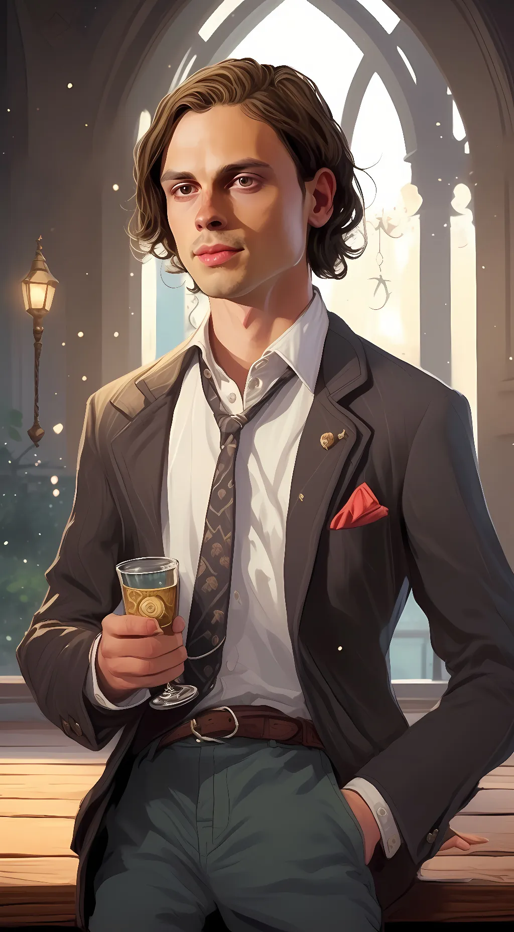 ai character: Mattew Gray Gubler background