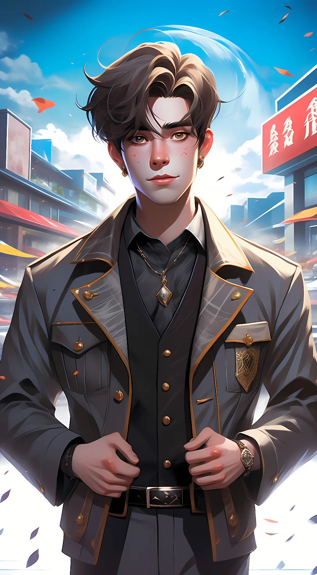 ai character: seungmin  background