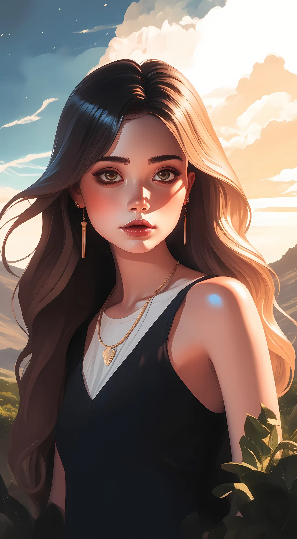 ai character: Galaxy background