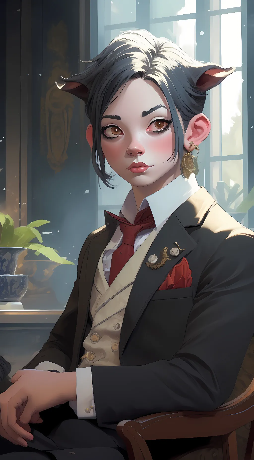 ai character: Marie  background