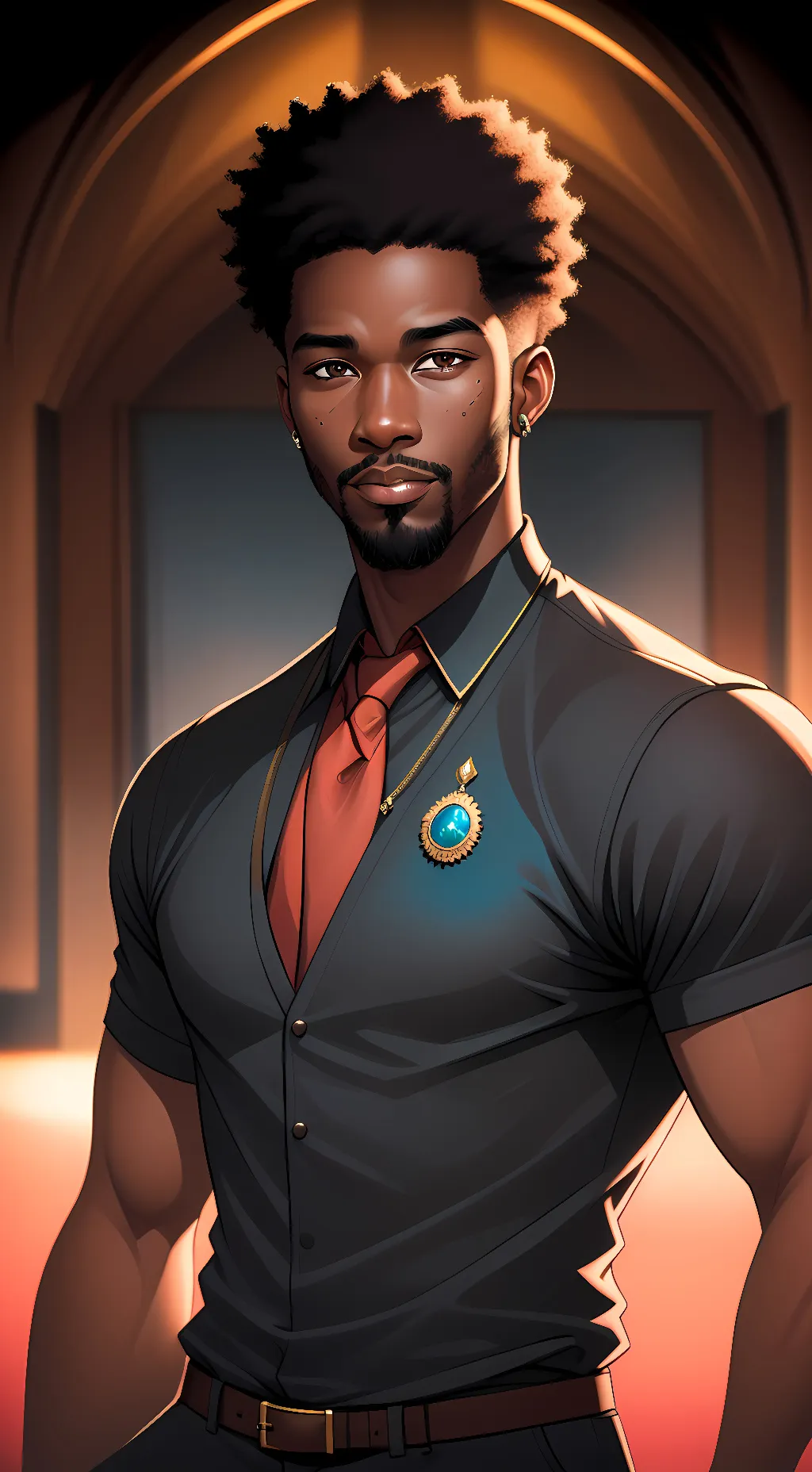 ai character: Aaron  background