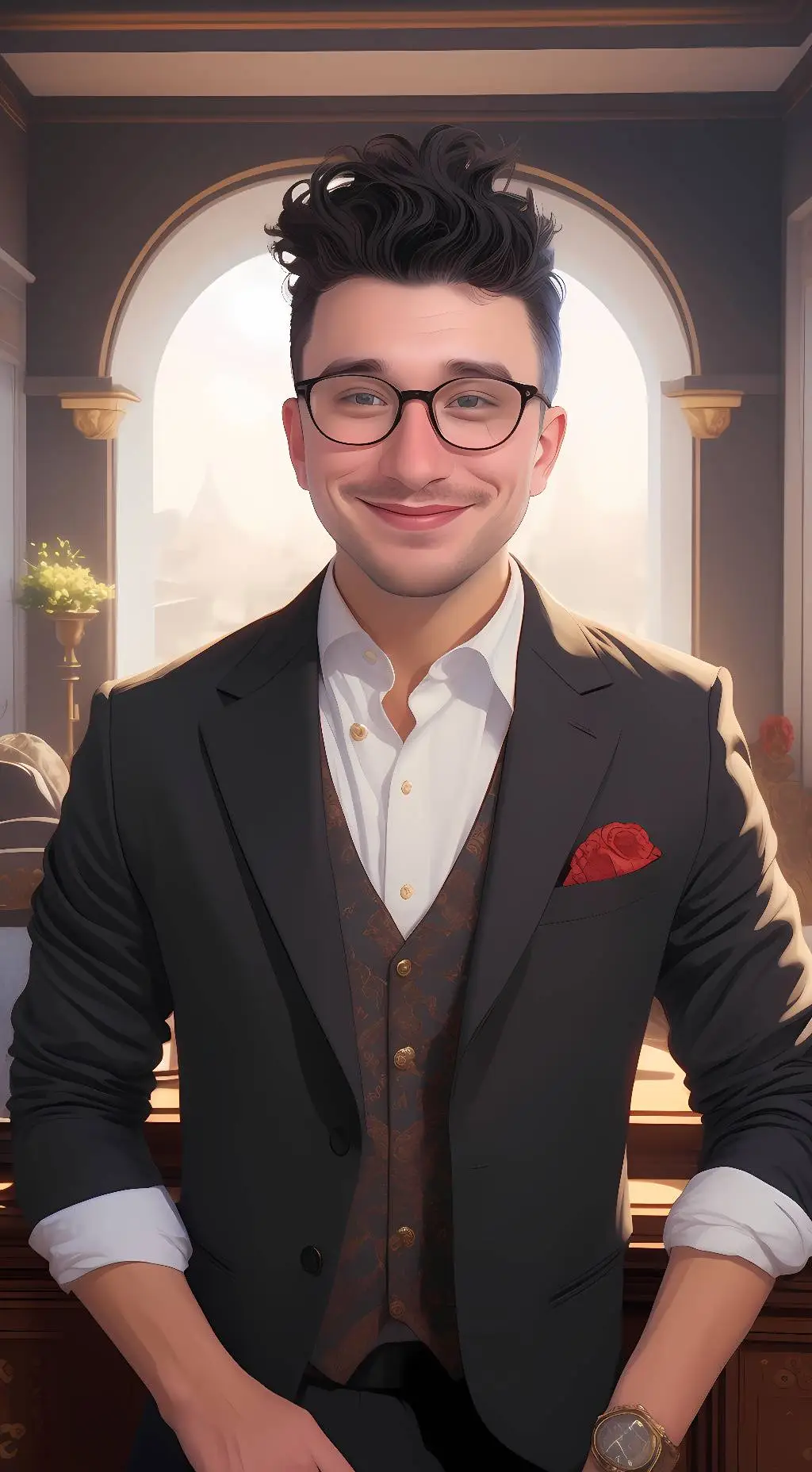 ai character: Ryan met background