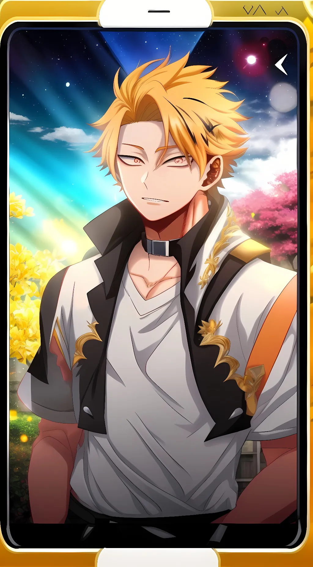 ai character: denki kaminari  background