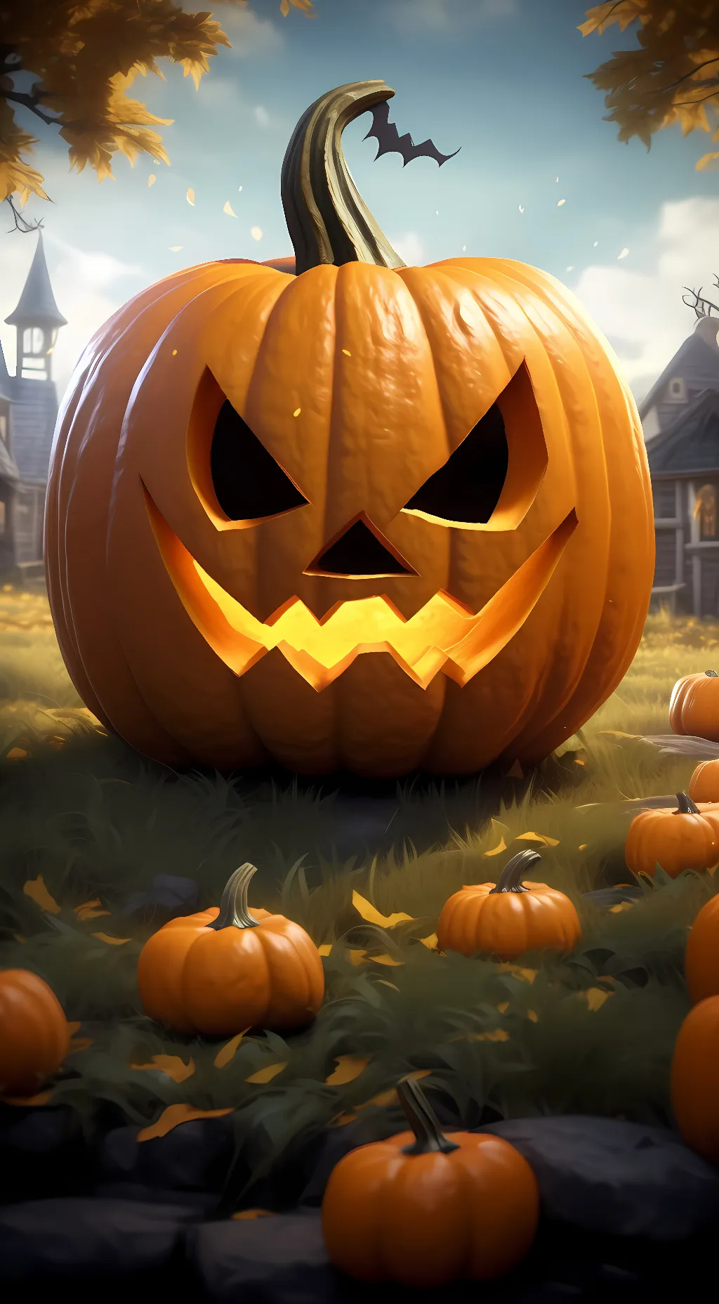 ai character: The pumpkin  background