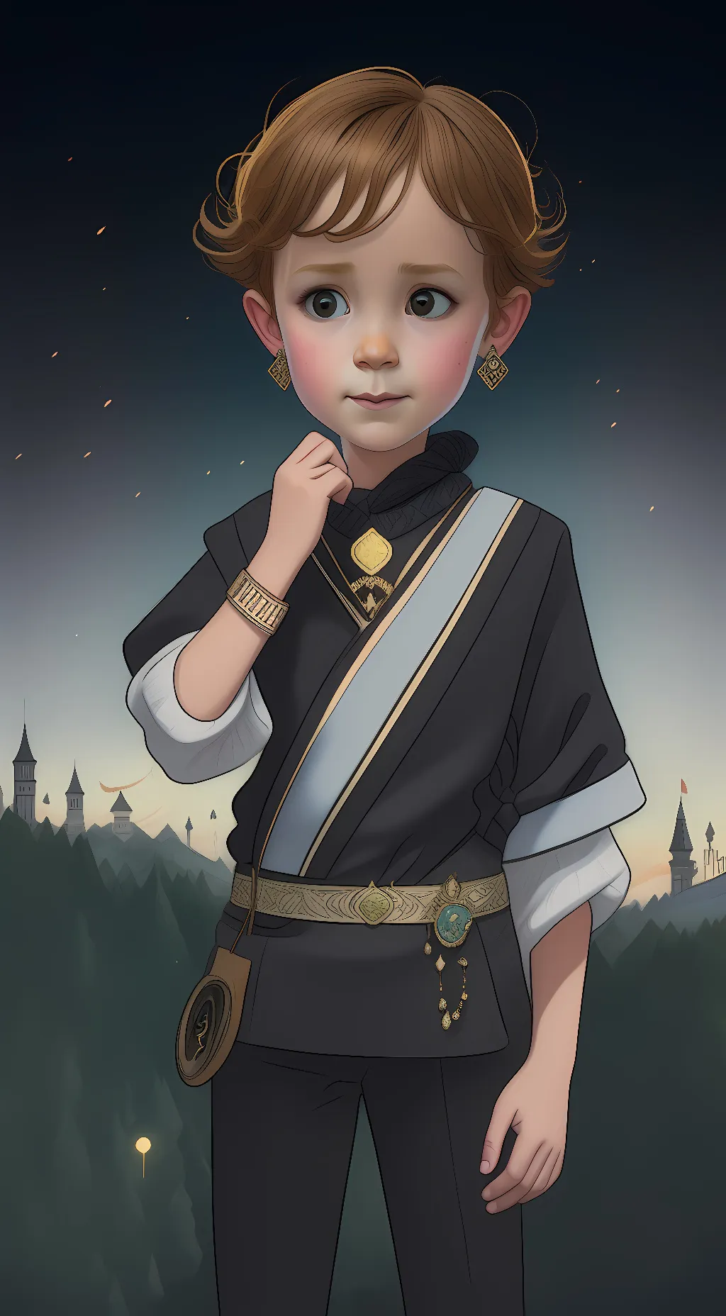 ai character: May luna  background