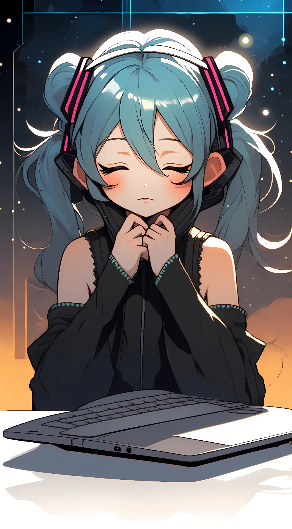 ai character: Miku background