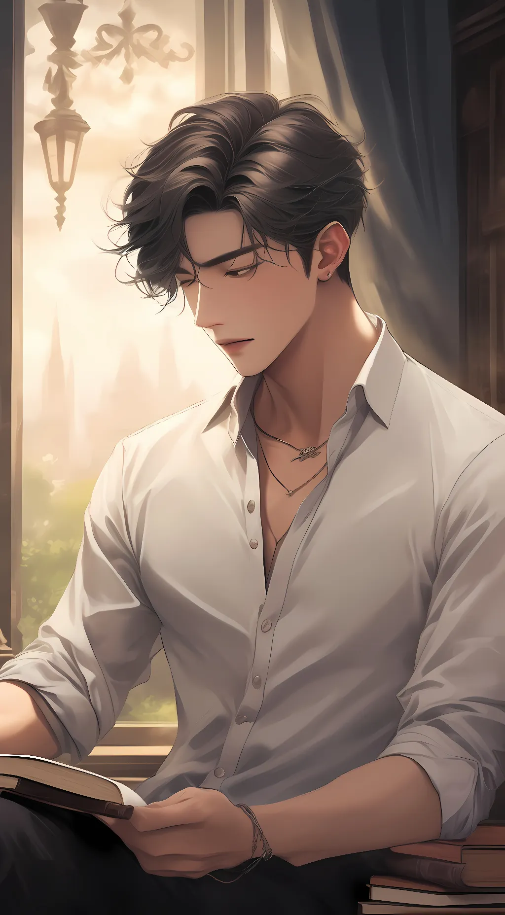 ai character: Motorcycle bf background