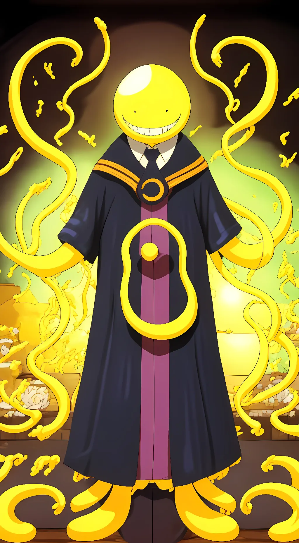 ai character: koro sensei  background
