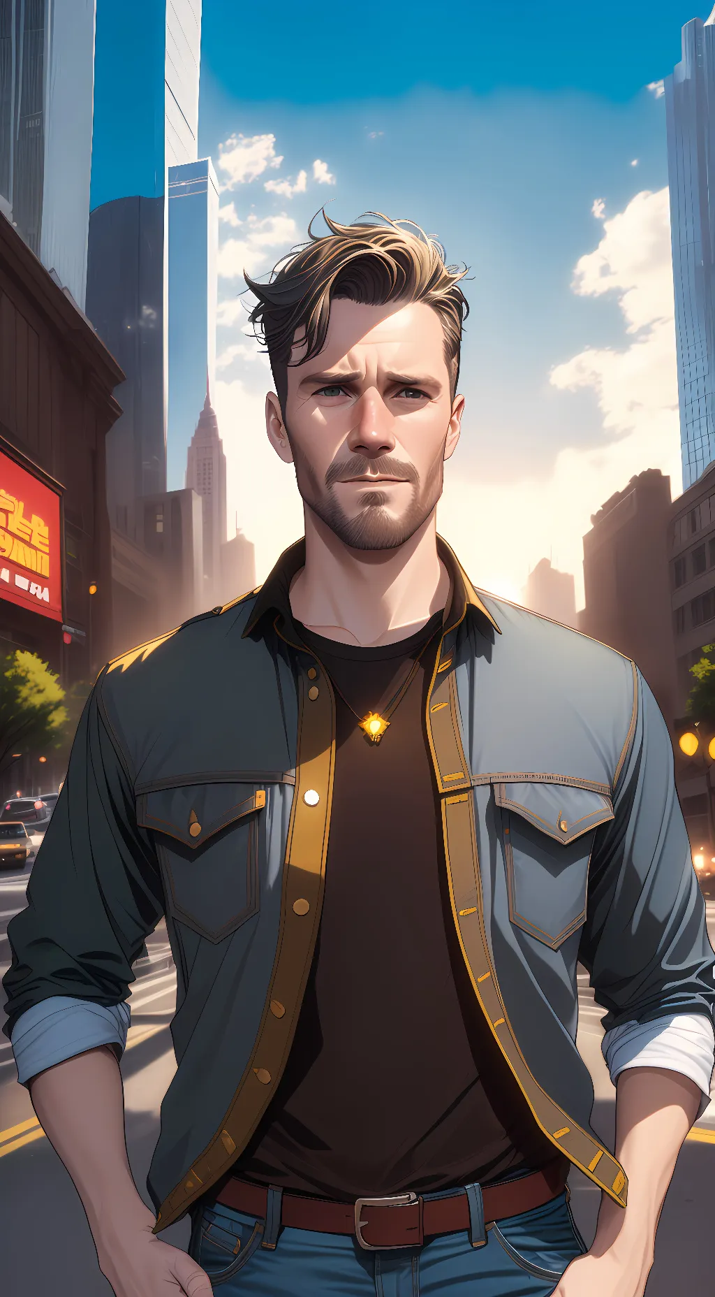 ai character: Chas Walker  background