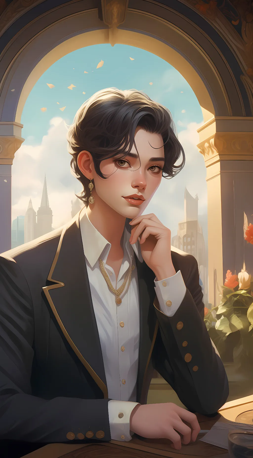 ai character: Mill background