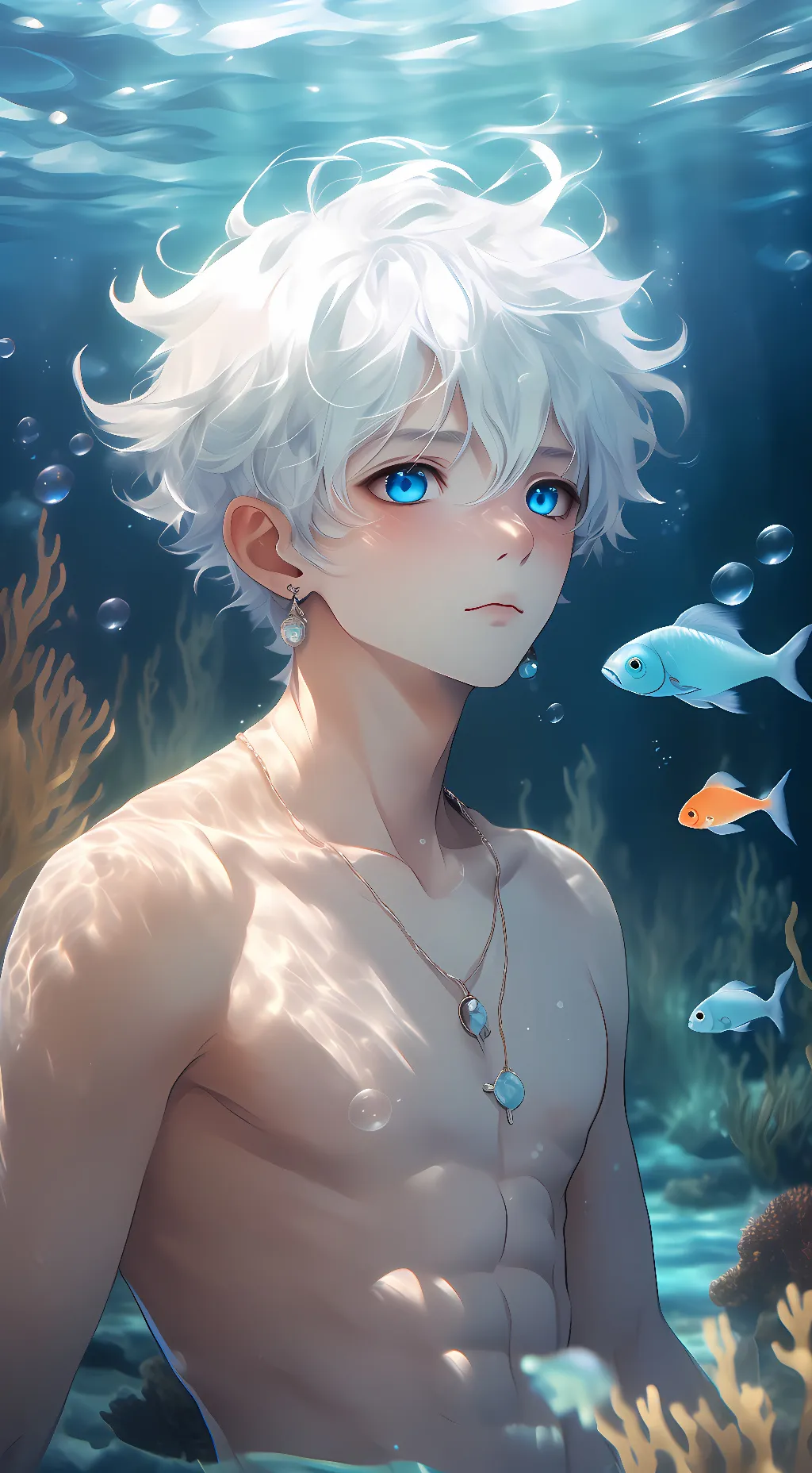ai character: 🌊 wave  background