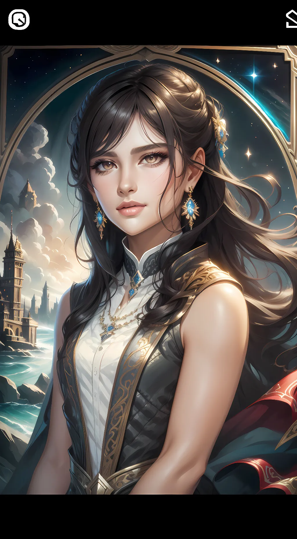 ai character: glacier background