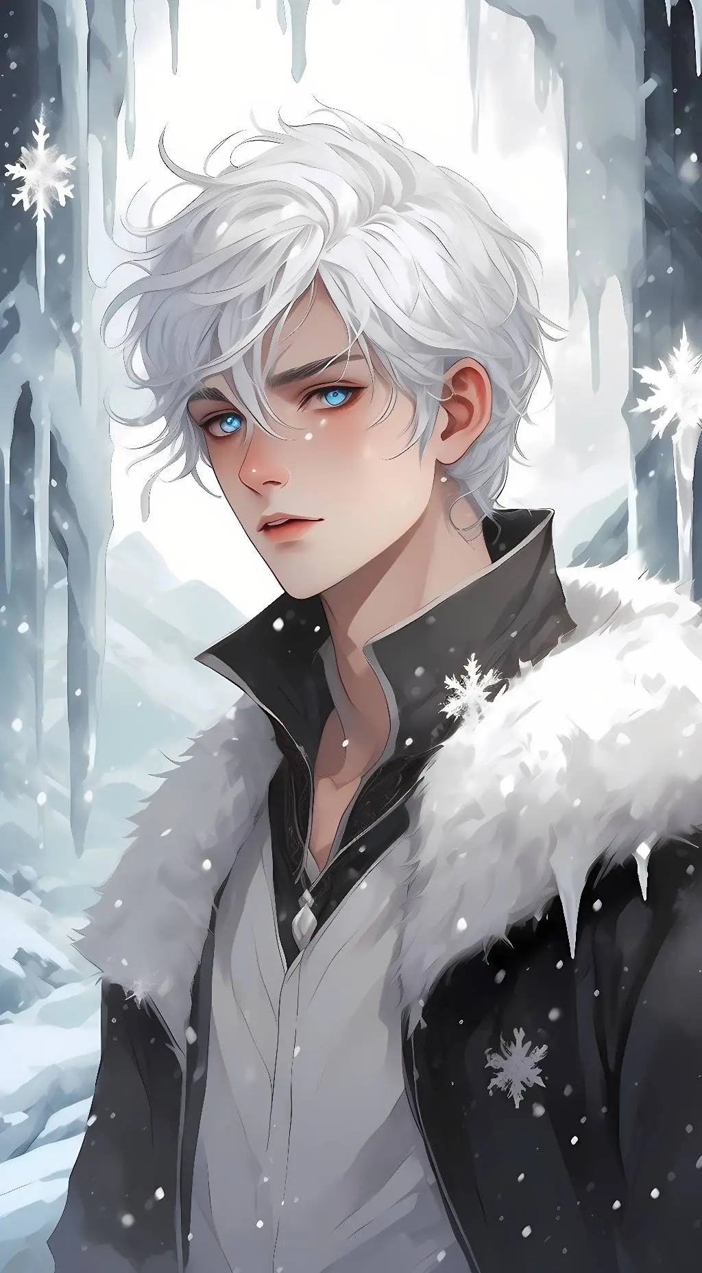 ai character: Glacier background