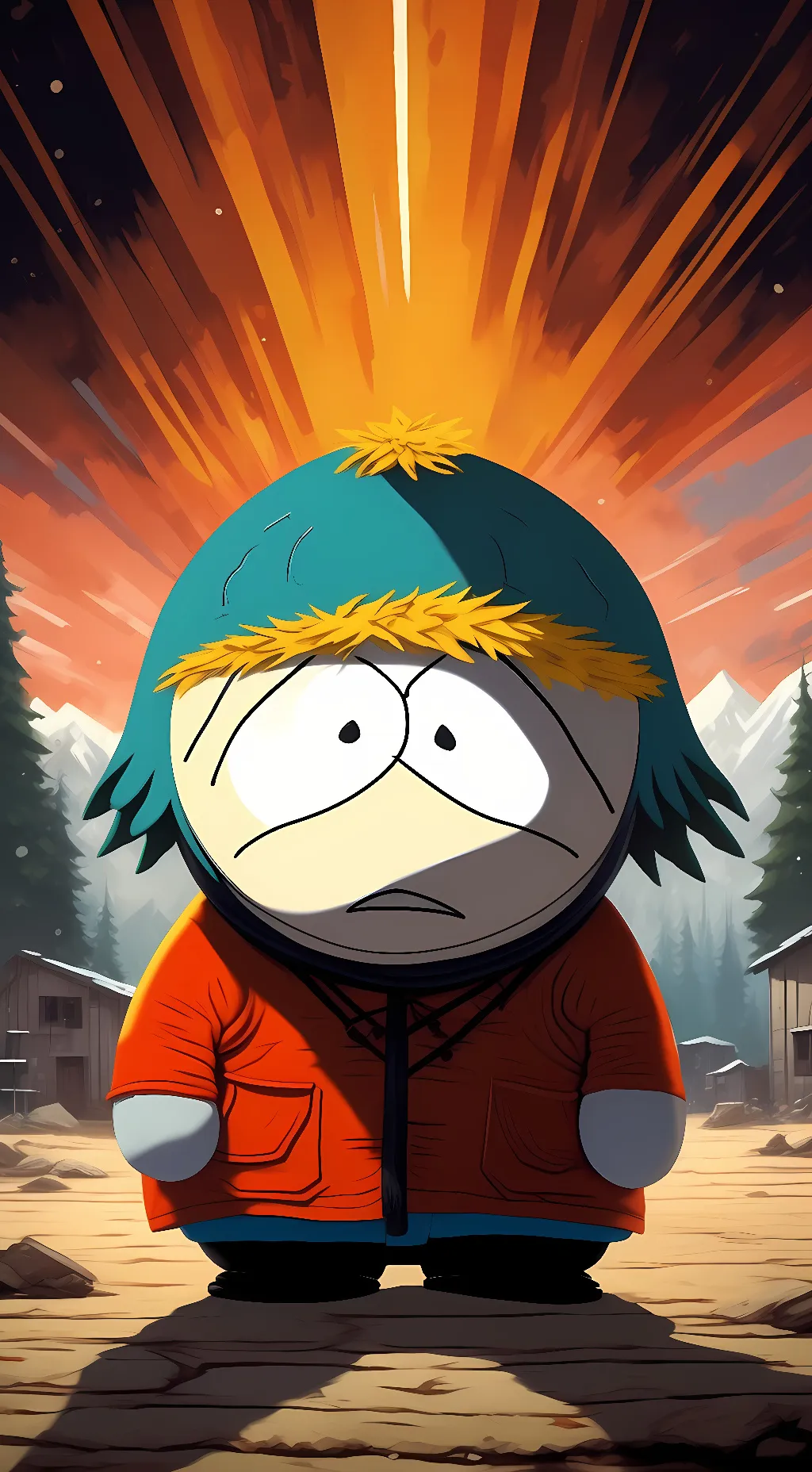 ai character: South Park Cartman background
