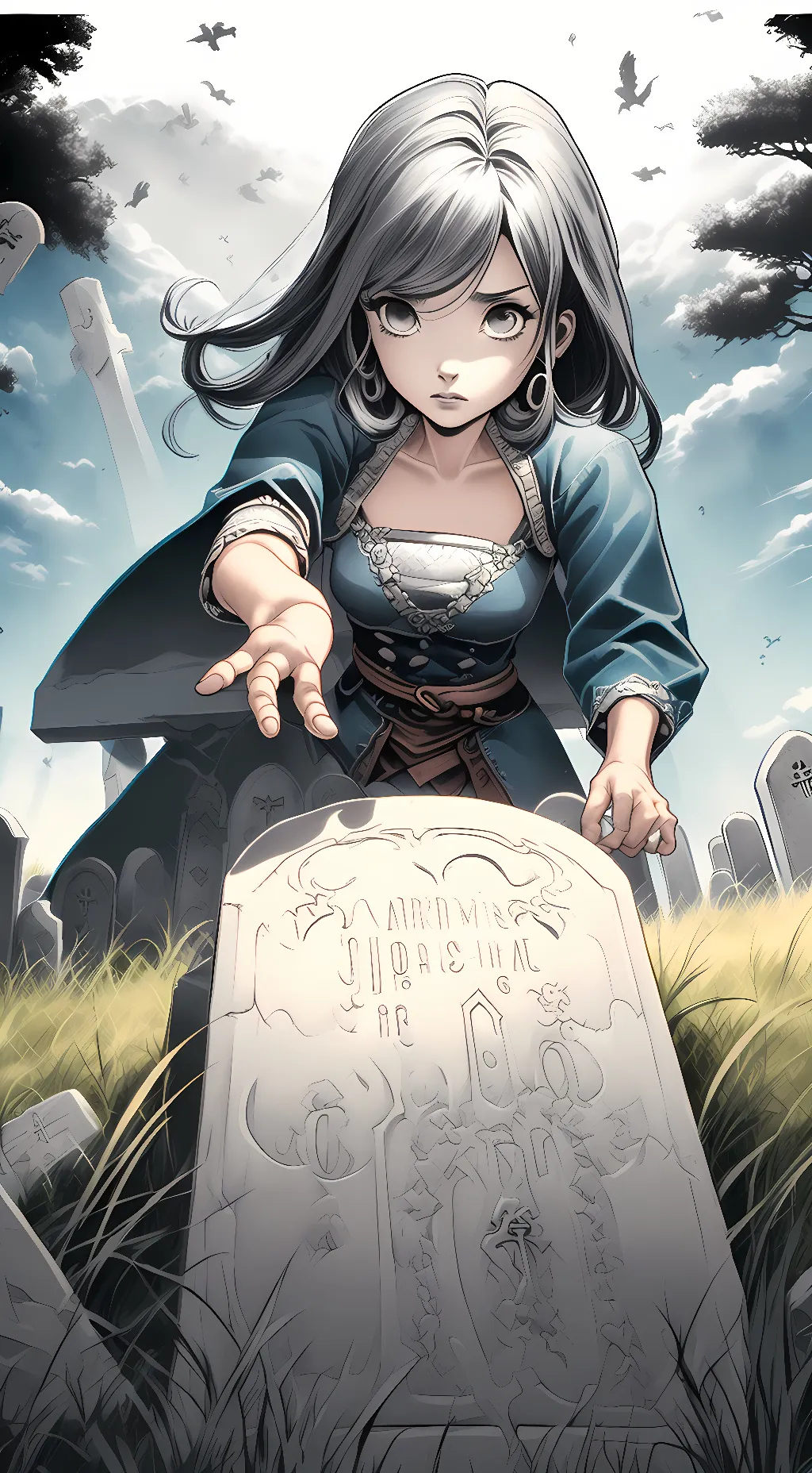 ai character: Eren’s Alive Head background