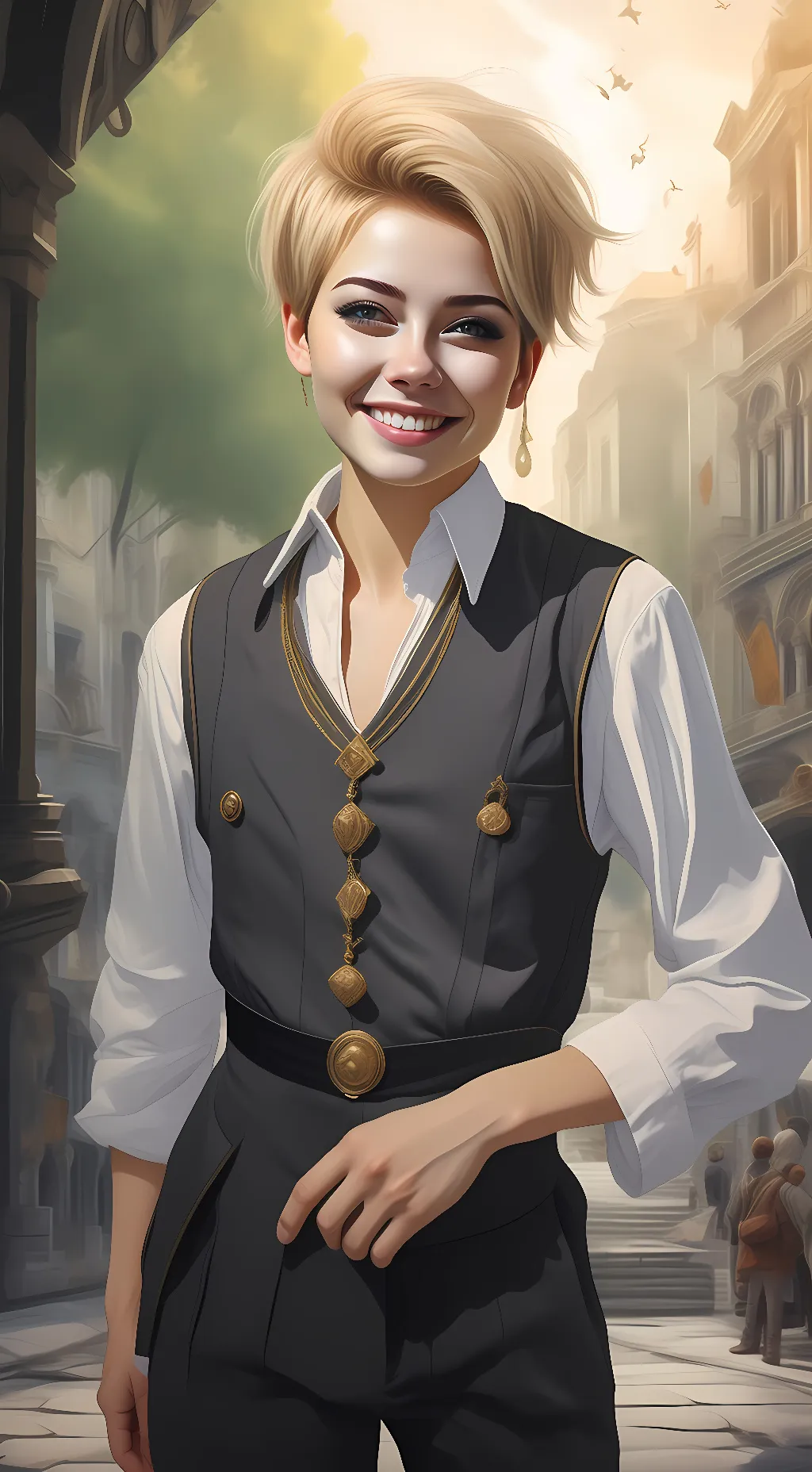 ai character: Лиза  background