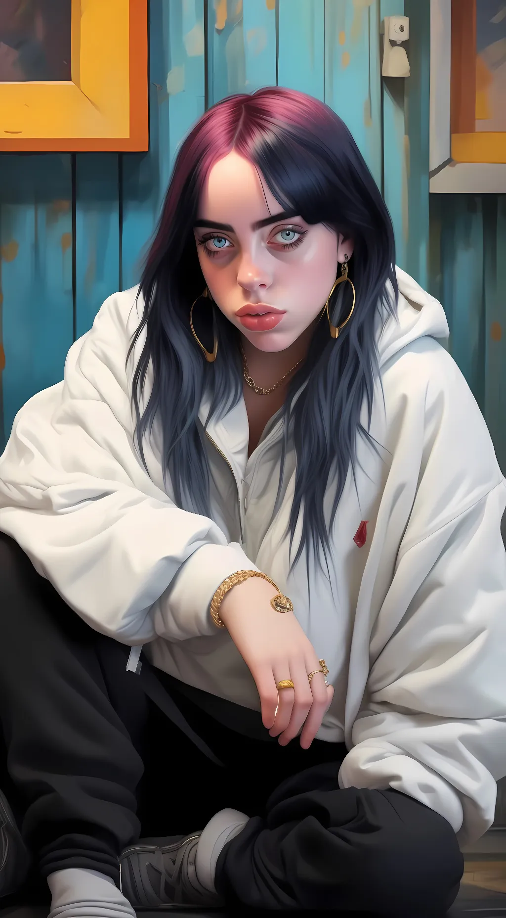 ai character: Billie Eilish background
