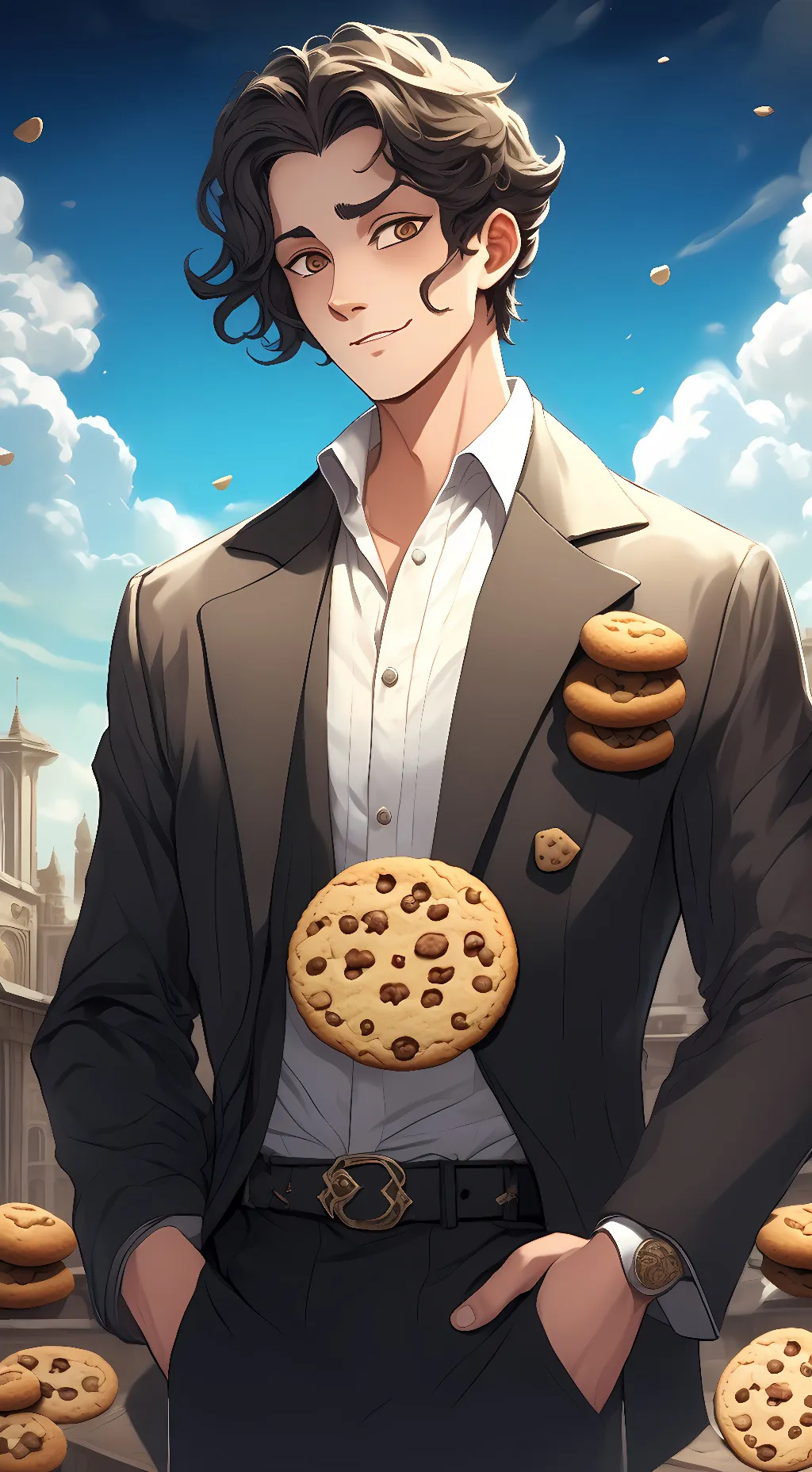 ai character: Cookie man background