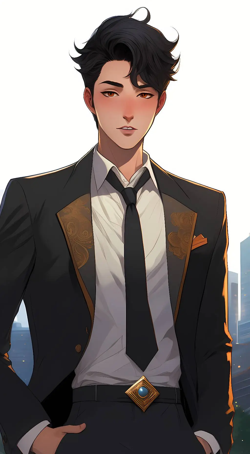 ai character: Company Man background