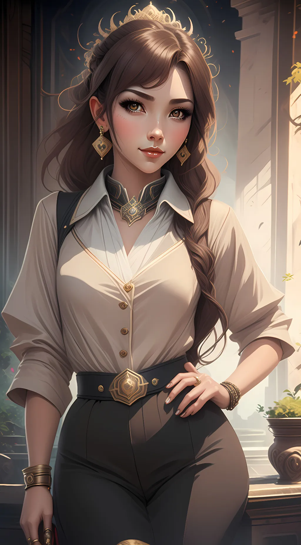 ai character: Savannah background